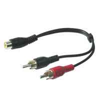 Cable Audio 1xrca H A 2xrca M 0 2m